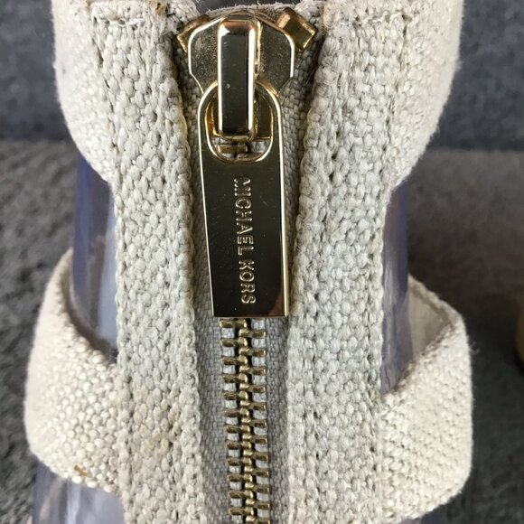 Michael Kors Damita Beige Wedge Sandals Sz 8 - Picture 9 of 14